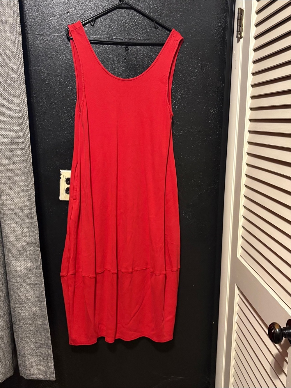 Free People FP Beach Red Cotton Maxi Dress Small Sleeveless Boho